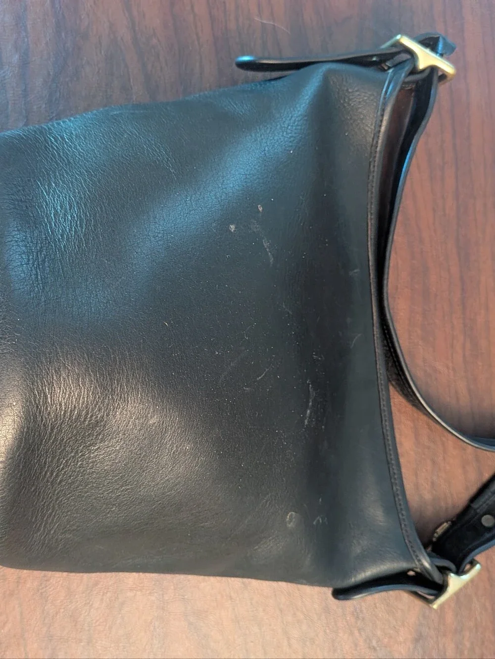 COACH Vintage 1995 No. H6I 9953 Black Grain Leather Bucket Bag Shoulder Helen
